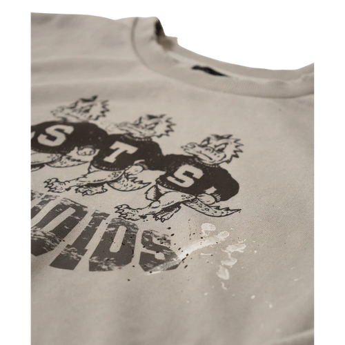 Grey Varsity Crewneck graphic detail