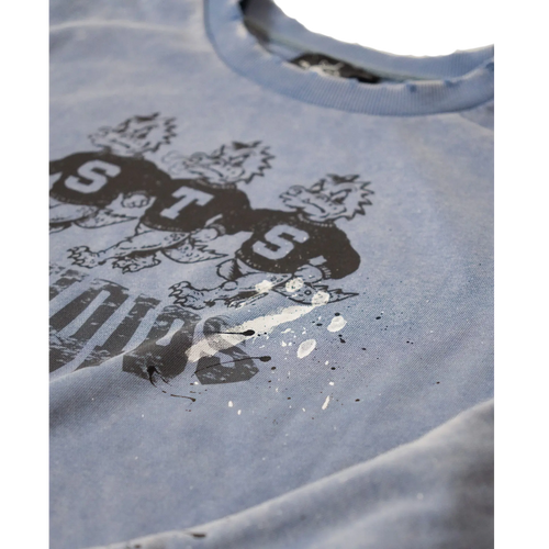 Blue Varsity Crewneck graphic detail