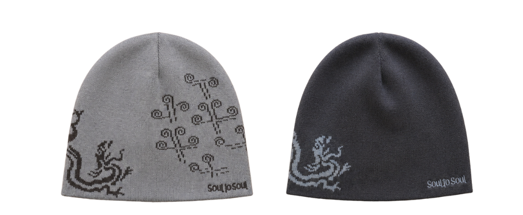 Soul Dragon Reversible Beanie - Black / Ash