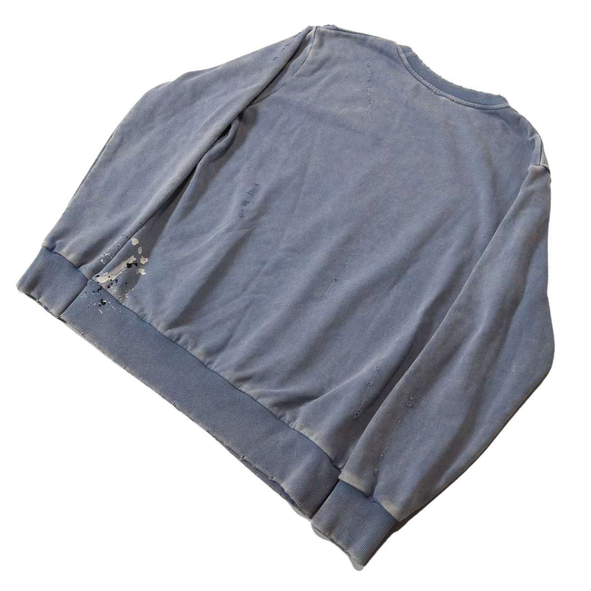 Blue Varsity Crewneck back